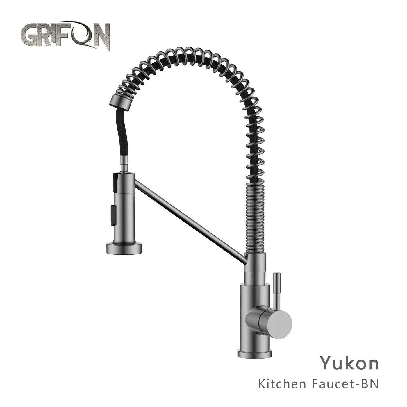 YUKON™ GF410 Commercial Style Single-Handle Kitchen Sink Faucet with Pull-Down Sprayer